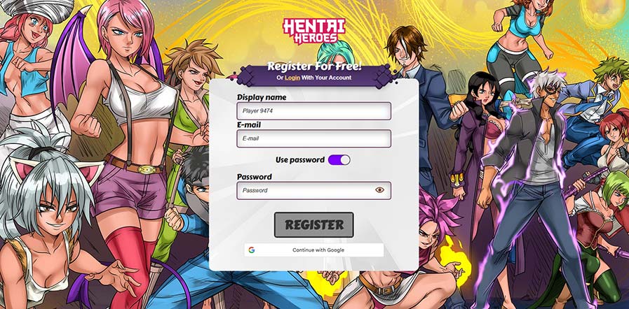 Hentai Heroes - Sign Up For Free